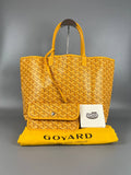 GOYARD Yellow Chevron St Louis PM Tote Bag with Pouch