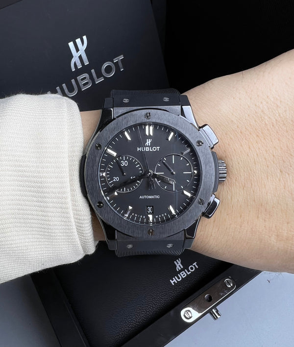 HUBLOT Big Bang Unico 42mm TI/Rubber Black 521.CM.1171.RX Men Watch -Full Set