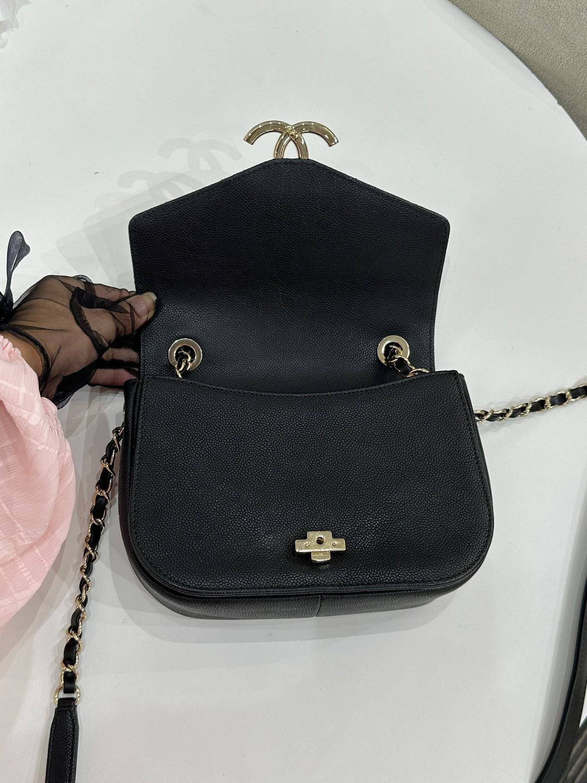 CHANEL Paris-Cuba Quilted Caviar Thread Around Flap Bag