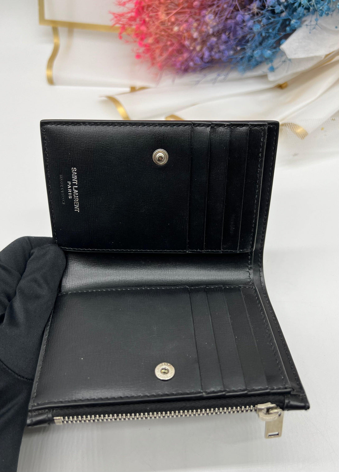 SAINT LAURENT BRANDED WALLET - Reeluxs 