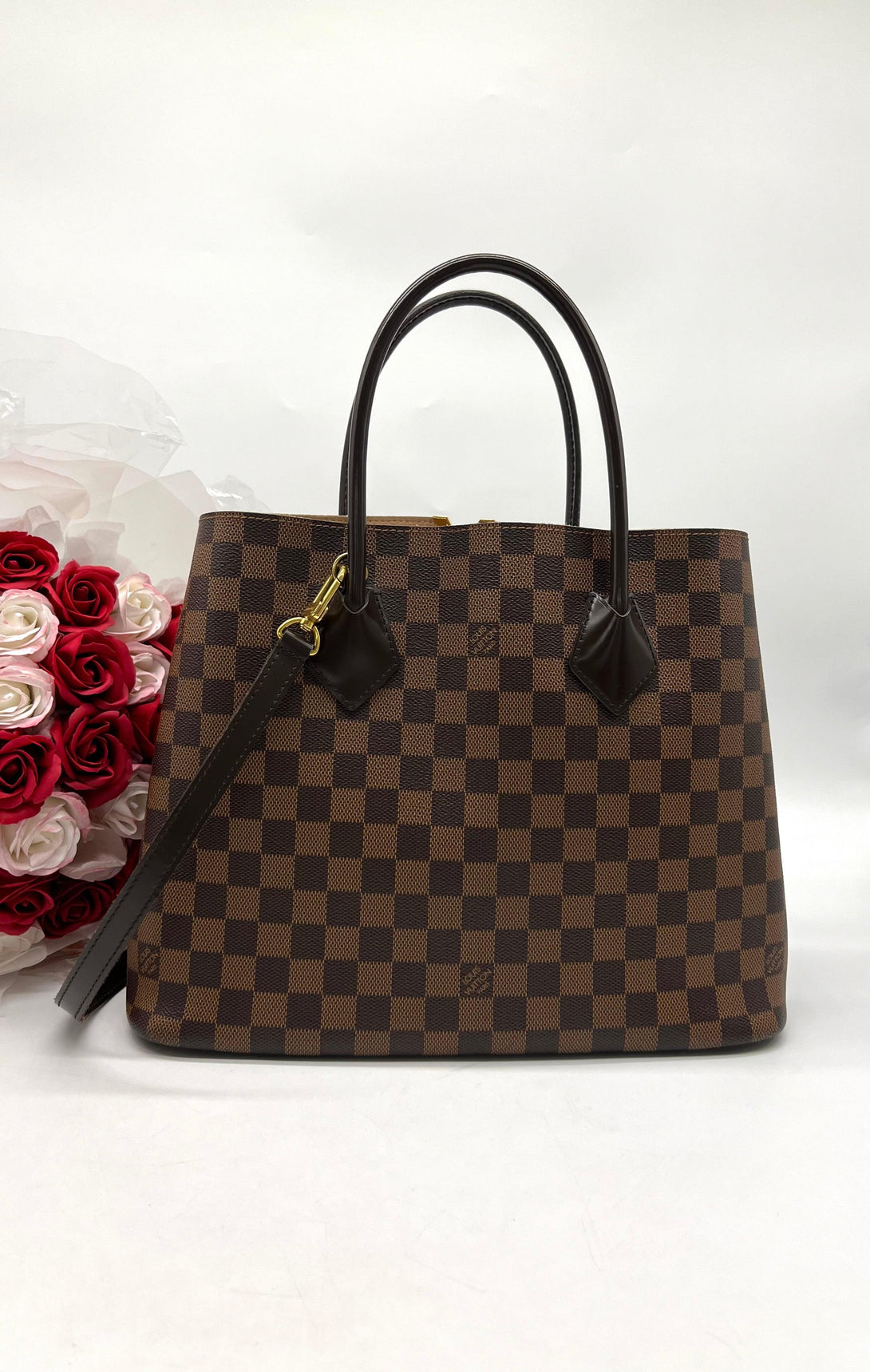 LOUIS VUITTON KENSINGTON DAMIER EBENE BAG - Reeluxs 