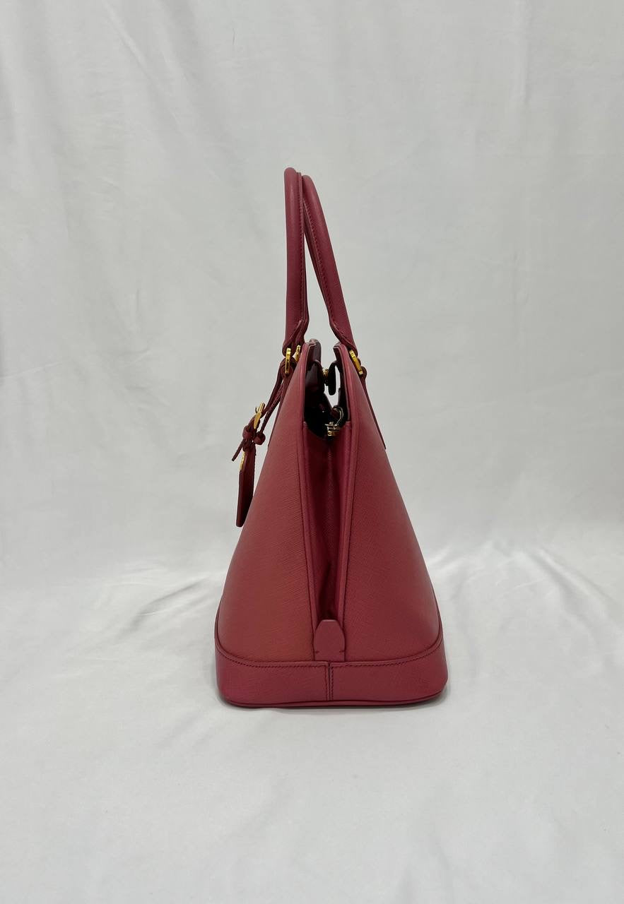 PRADA Saffiano Lux 2way Shoulder Bag Tamaris Pink