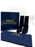 POLO Boots Black Calf Suede Size 37 Low Heel Booties - Reeluxs 
