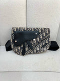 CHRISTIAN DIOR Saddle Oblique Jacquard Canvas Messenger Bag