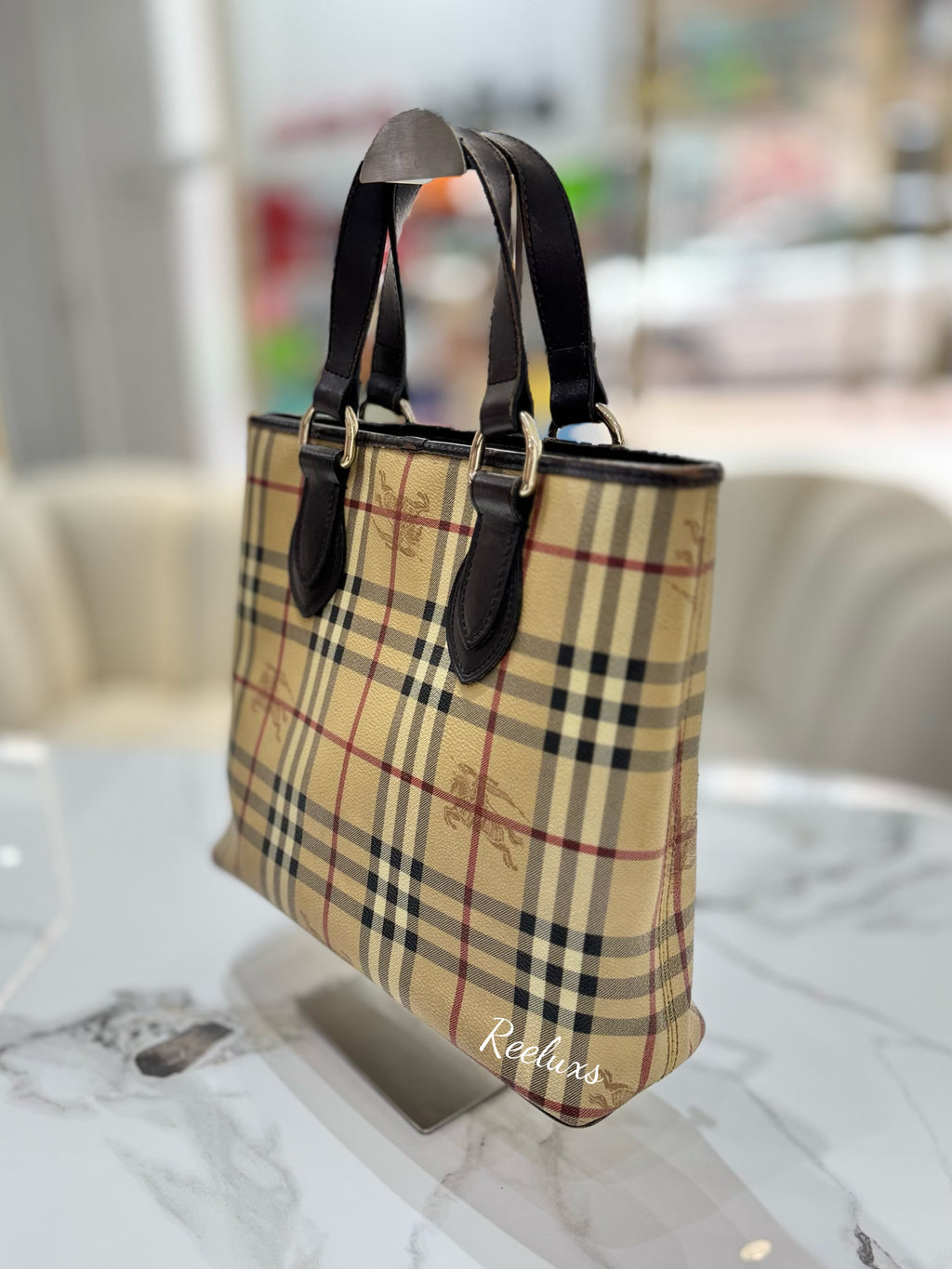 BURBERRY Haymarket Nova Tote Handbag