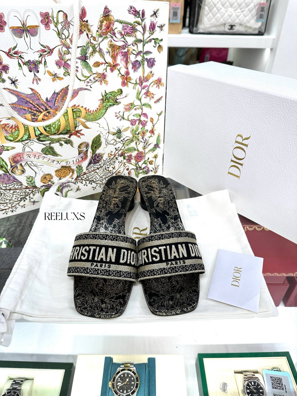 CHRISTIAN DIOR Dway Heeled Slide Full Set