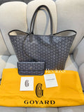 GOYARD Saint Louis PM Tote Bag Pouch Gray Shopping Purse Women's