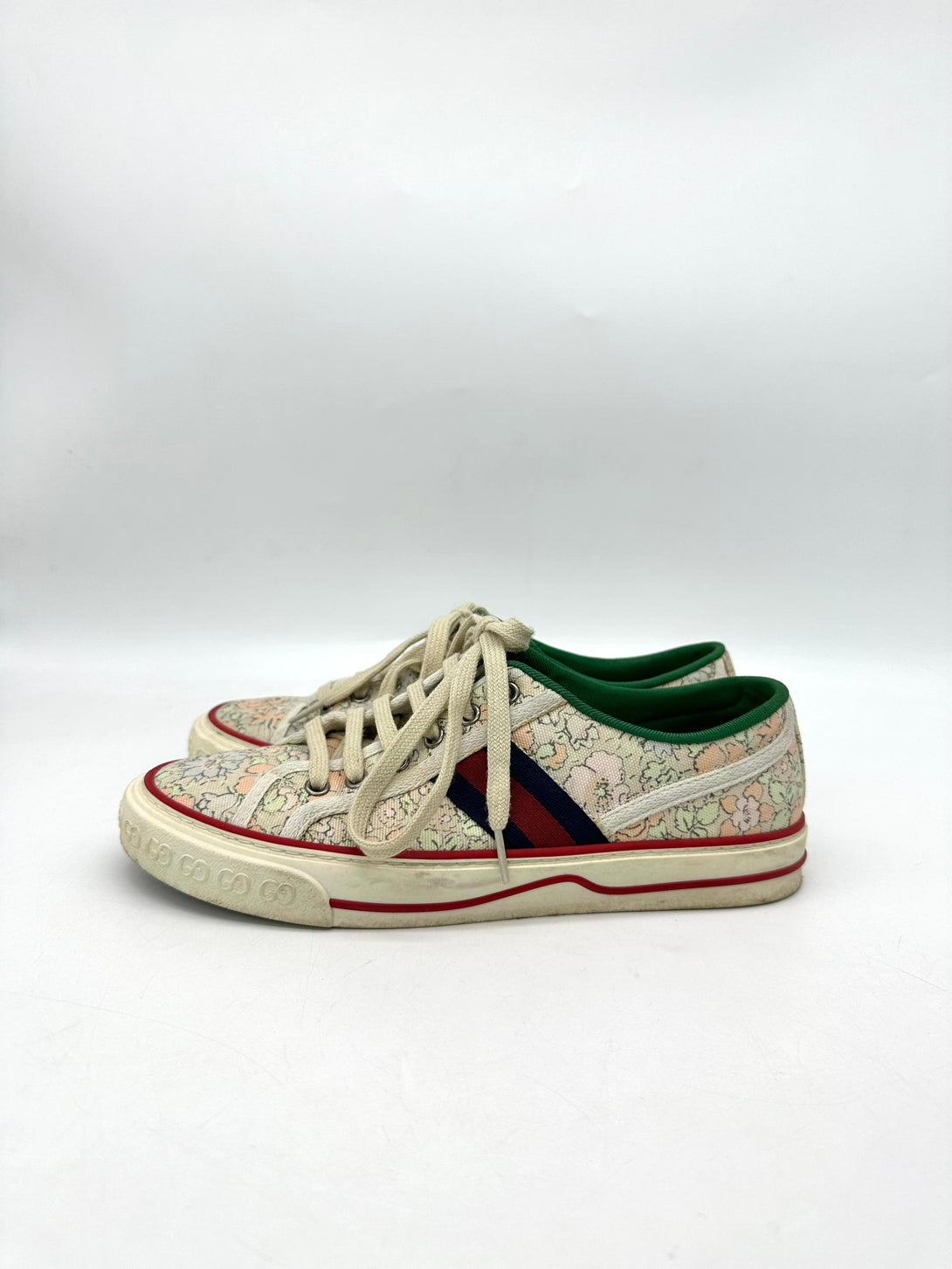 GUCCI (WMNS) Liberty of London x Gucci Tennis 1977 'Floral - Mint Green Size 39 - Reeluxs 