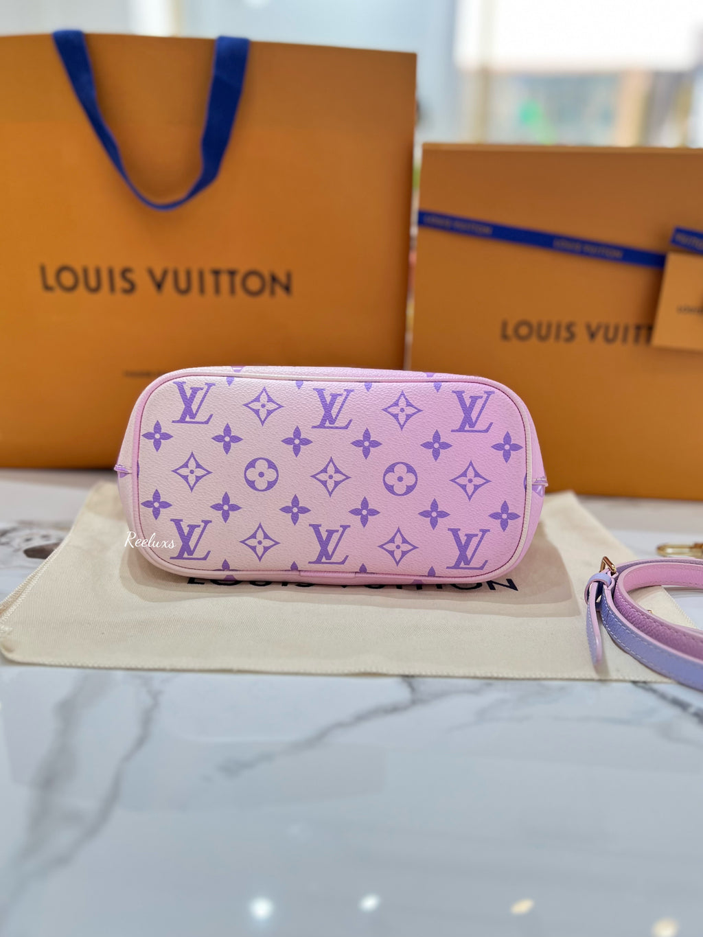 FULL SET 2022 LOUIS VUITTON LV Monogram Giant Spring In The City Marshmallow Hobo PM Sunrise Pastel Handbag / Shoulder Bag ( 2 - Way )