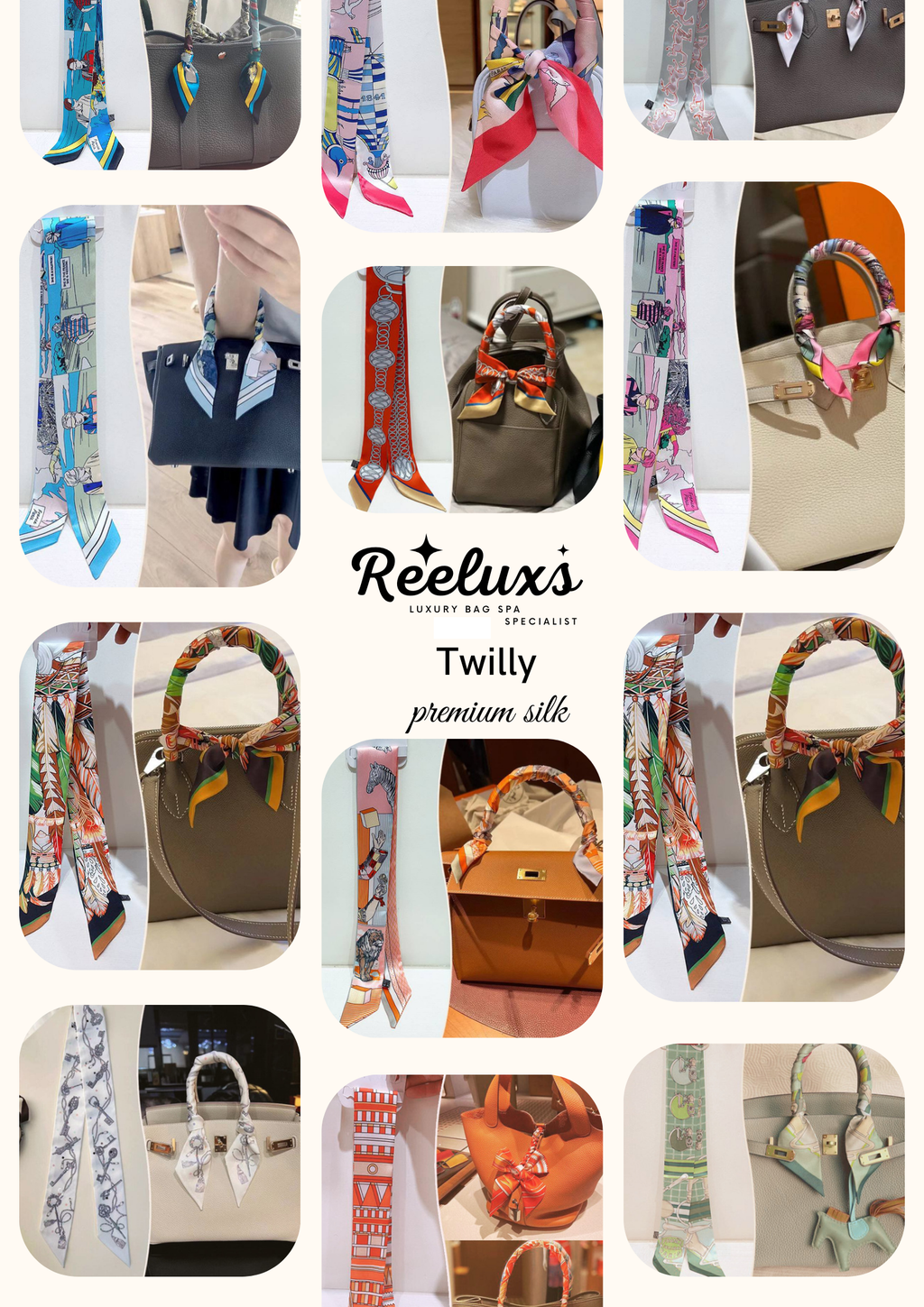 REELUXS Silk Twilly – Versatile Elegance in Every Thread