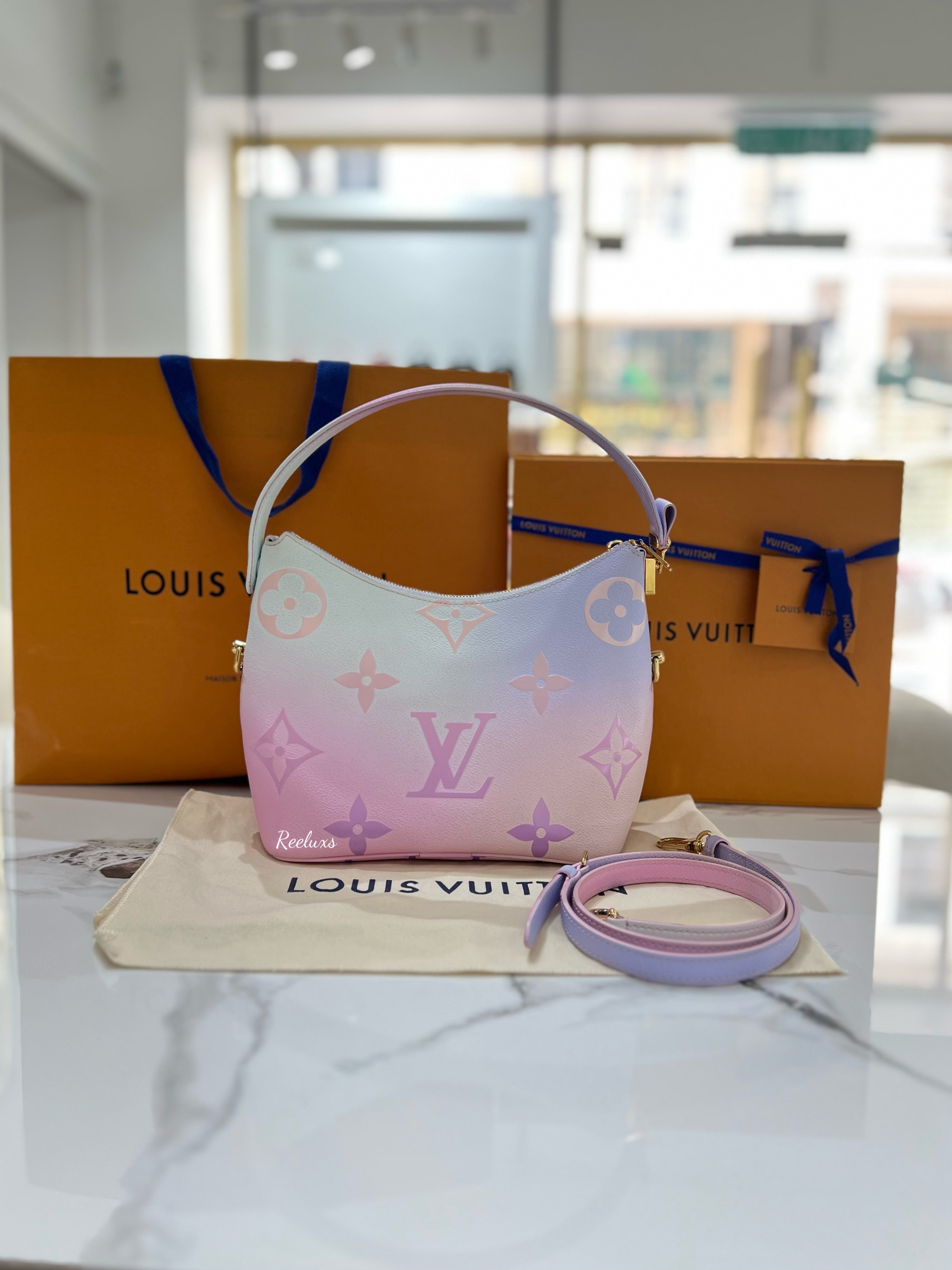 LOUIS VUITTON LV Monogram Giant  Spring In The City Marshmallow Hobo PM Sunrise Pastel Handbag / Shoulder Bag  ( 2 - Way )