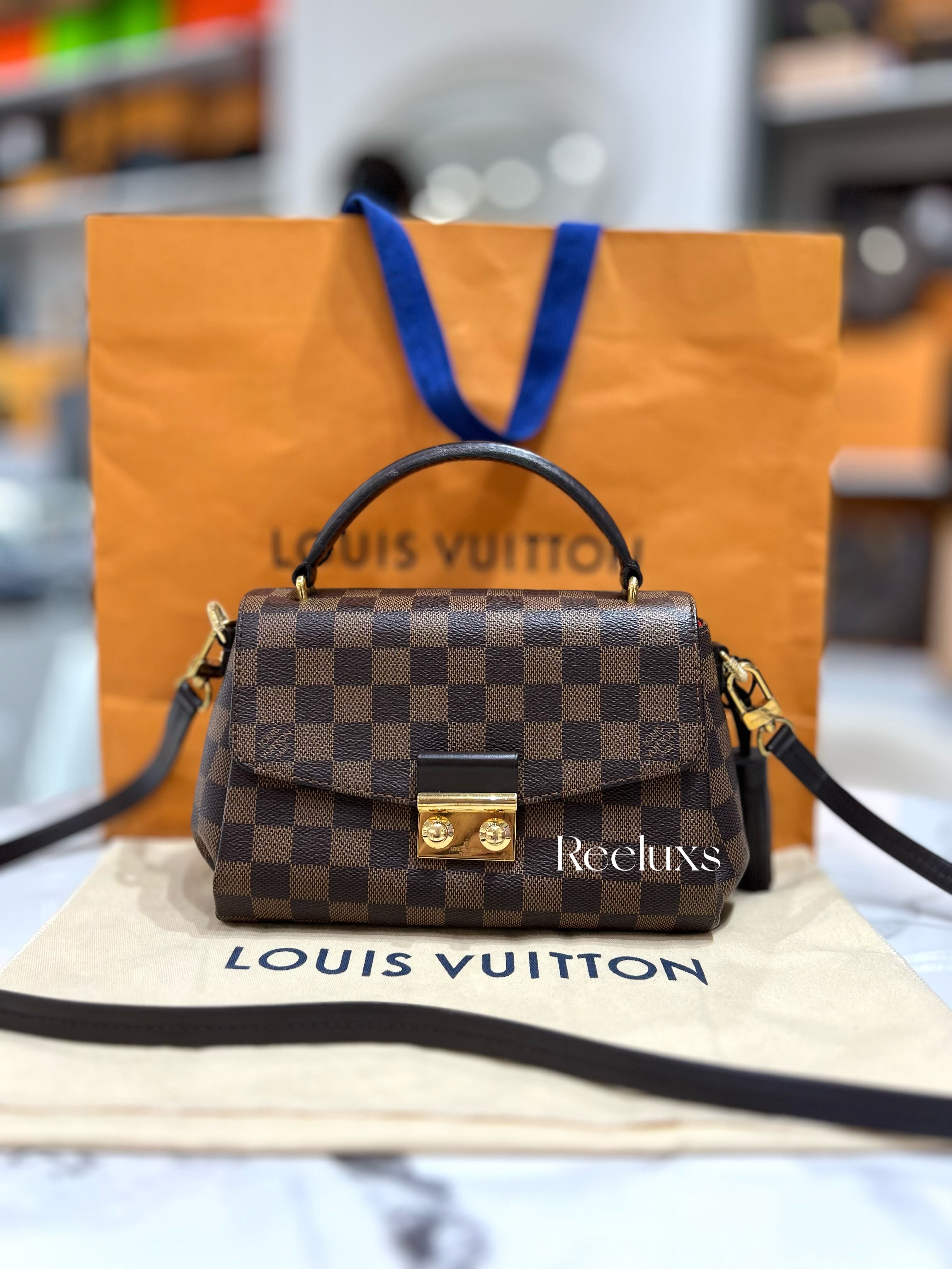 LOUIS VUTTON LV Damier Ebene Croisette Handbag