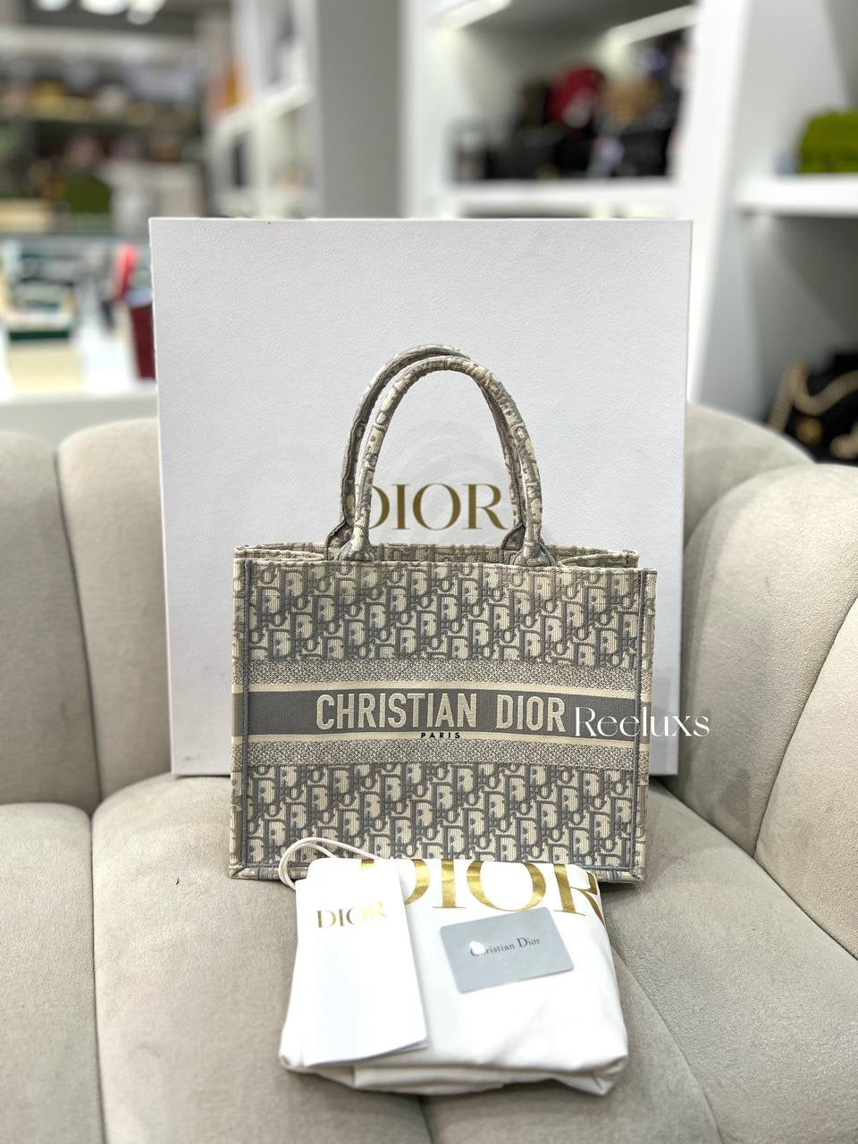 CHRISTIAN DIOR Book Tote Bag In Medium Size