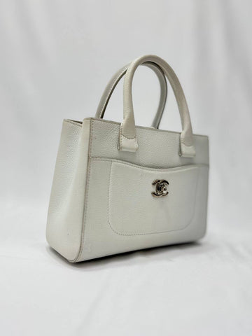 CHANEL Caviar White Neo Executive Mini 2way Tote Bag