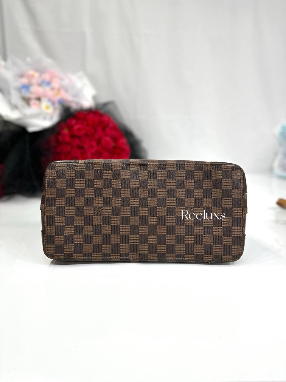 LOUIS VUITTON LV Damier Ebene Canvas Hampstead MM Shoulder Bag