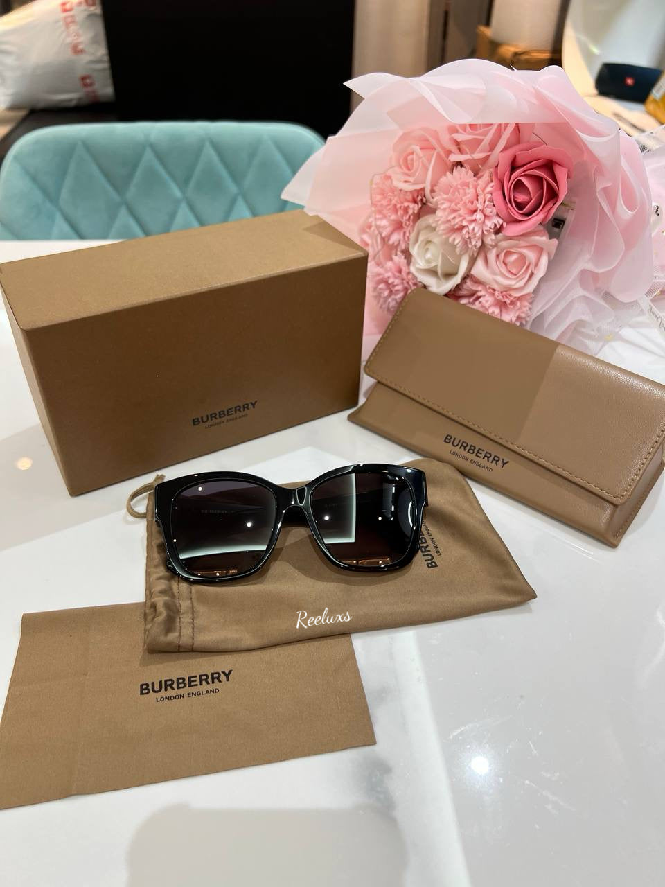 BURBERRY B 4345 3001/8G Black  Gradient Sunglass