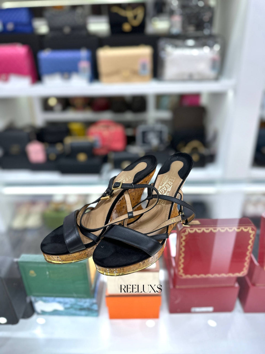 Salvatore Ferragamo strappy wedge sandal