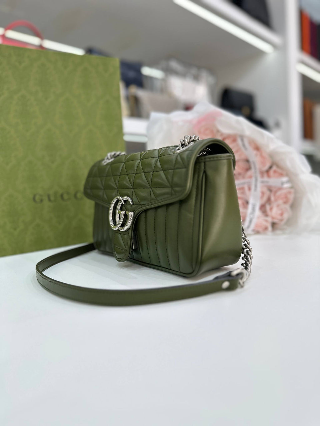 Gucci GG Marmont Small Matelassé Shoulder Bag