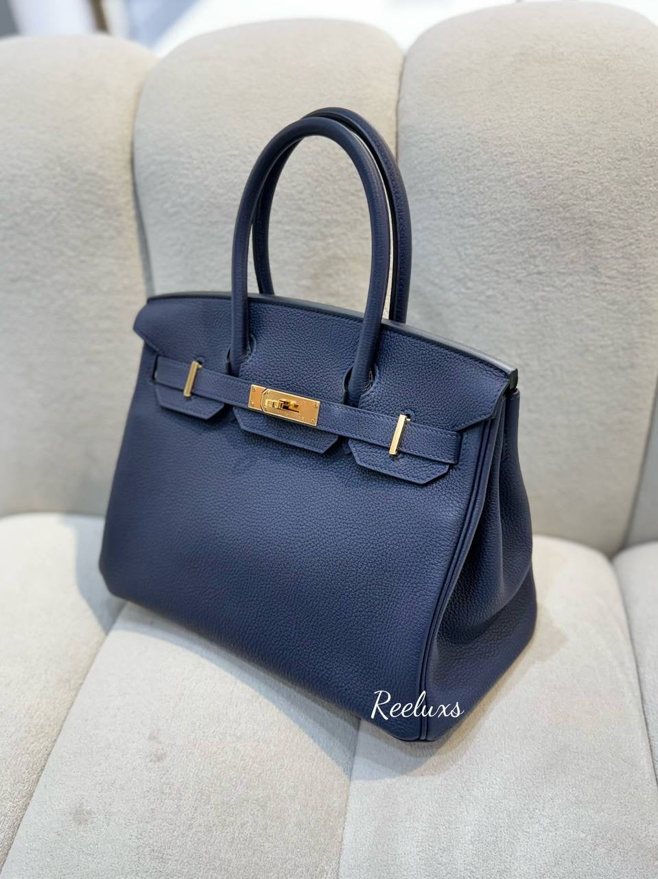 HERMES Birkin 30 Gold Hardware Handbag  -GHW