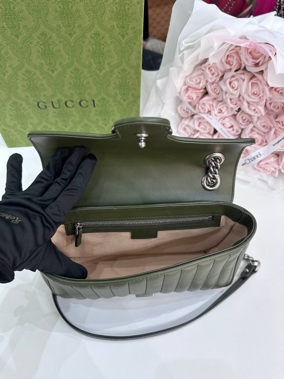 Gucci GG Marmont Small Matelassé Shoulder Bag