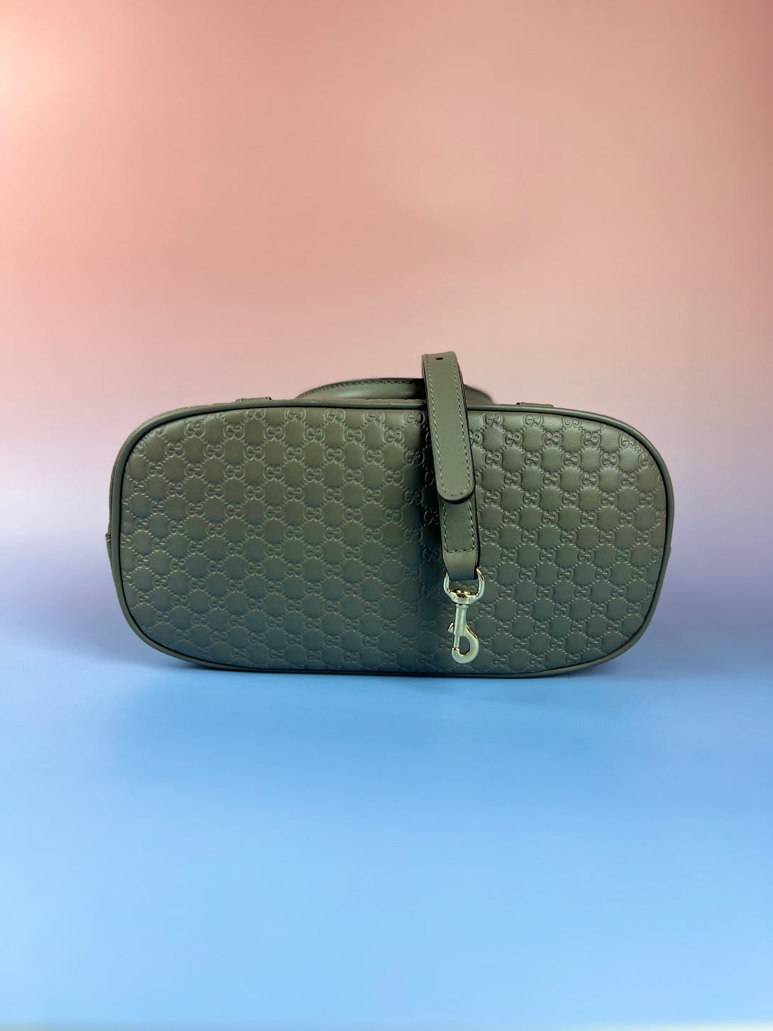 GUCCI Dome Satchel Gray Microguccissima Leather Women Shoulder Bag - Reeluxs 