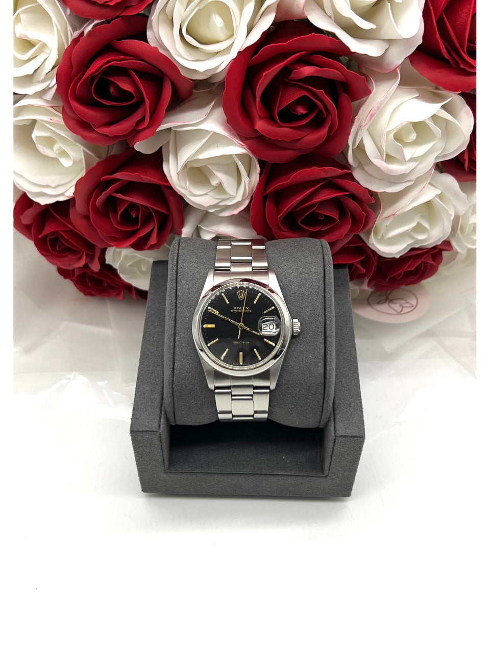 ROLEX Oysterdate Precision 34 Black UNISEX WATCH - Reeluxs 