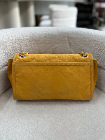 CHANEL Timeless Shoulder Flap Bag In Yellow Mustard Soft Leather