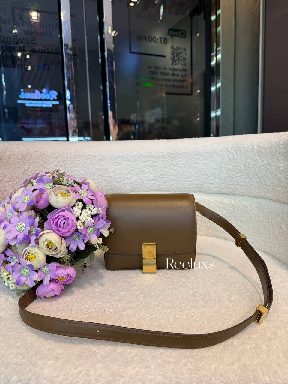 Celine Classic Leather Shoulder Bag