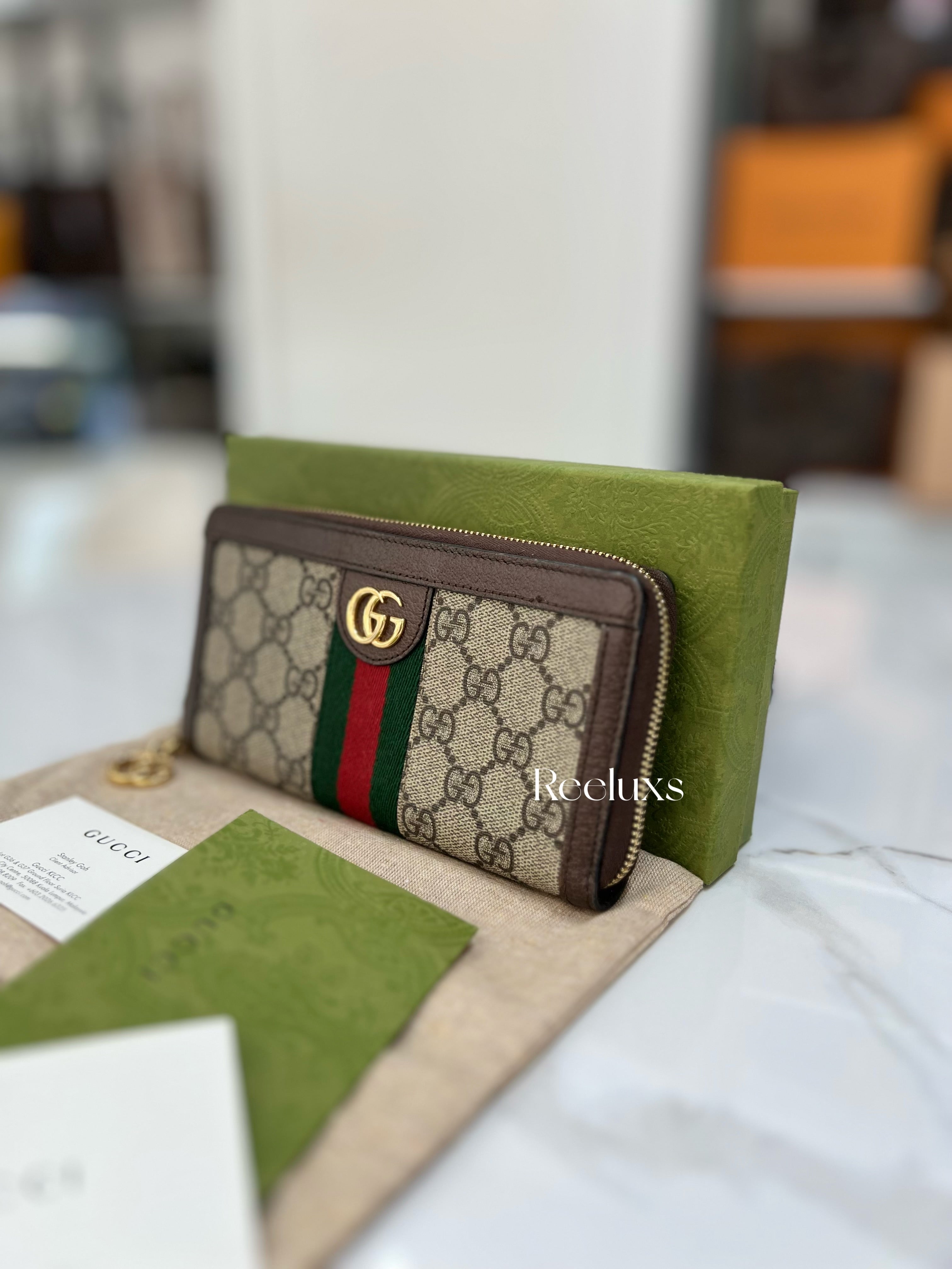 GUCCI Ophidia GG Supreme Zip-around Wallet