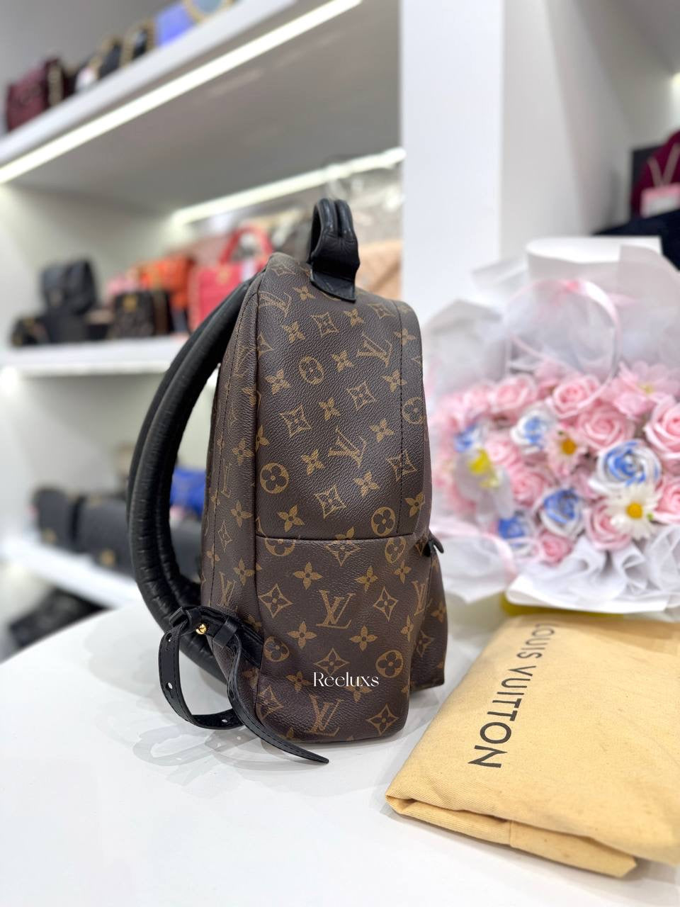 LOUIS VUITTON Palm Springs MM Backpack Monogram Coated Canvas