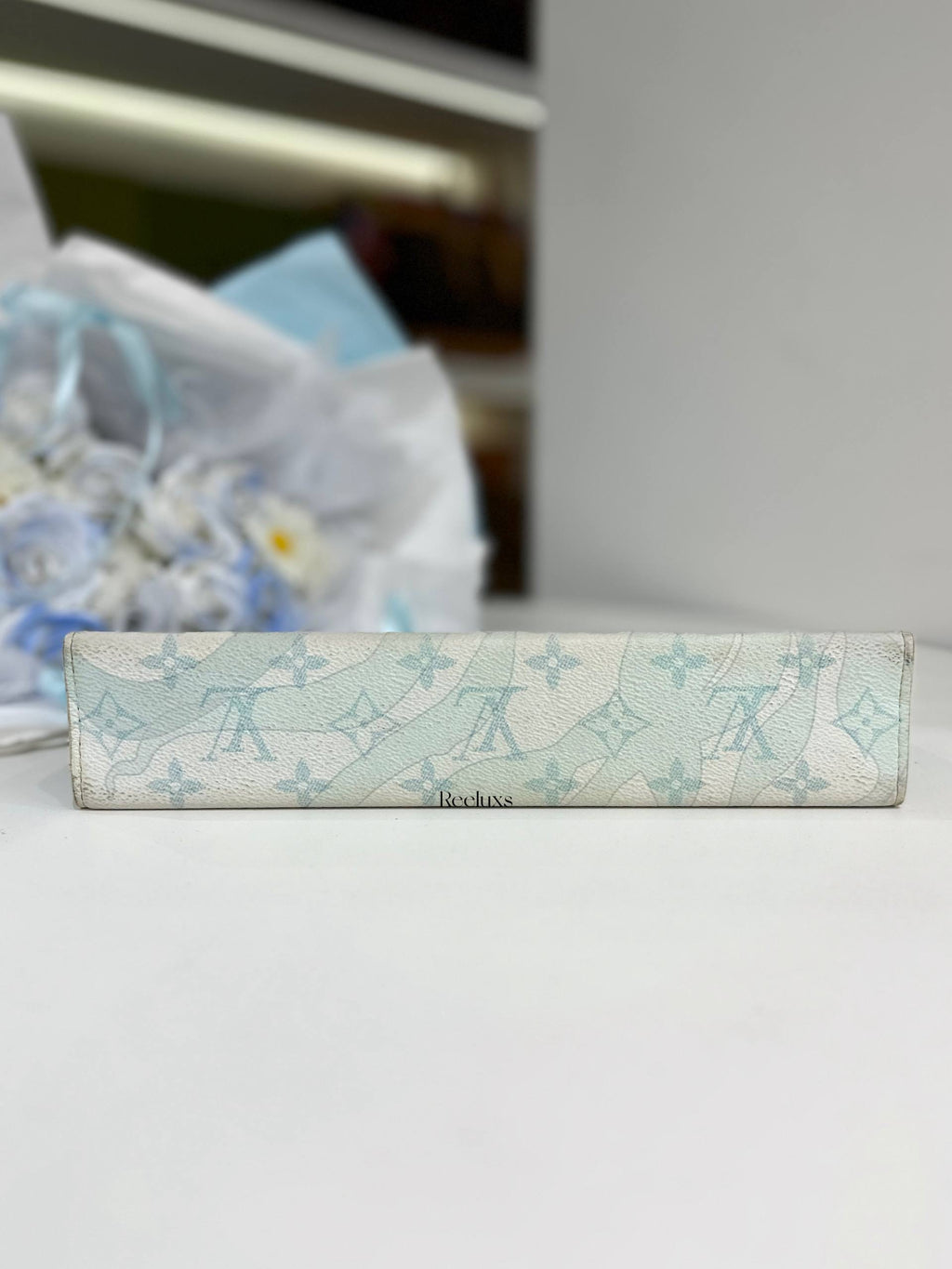 LOUIS VUITTON LV Monogram Aquagarden Pochette Voyage mm – Crystal Blue