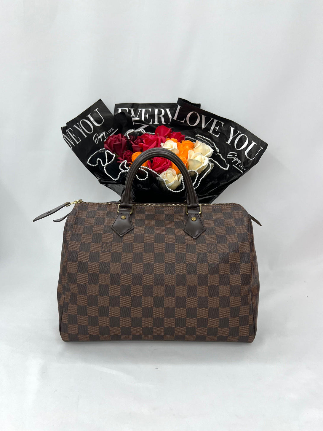 Louis Vuitton Damier Ebene Canvas Speedy Bandouliere 30 Bag - Reeluxs 