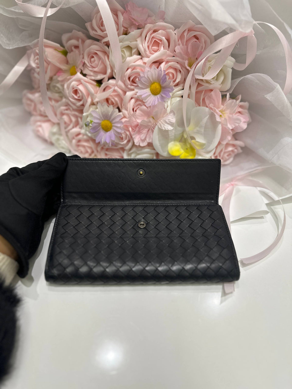 BOTTEGA VENETA Intrecciato Long Wallet With Coin Purse