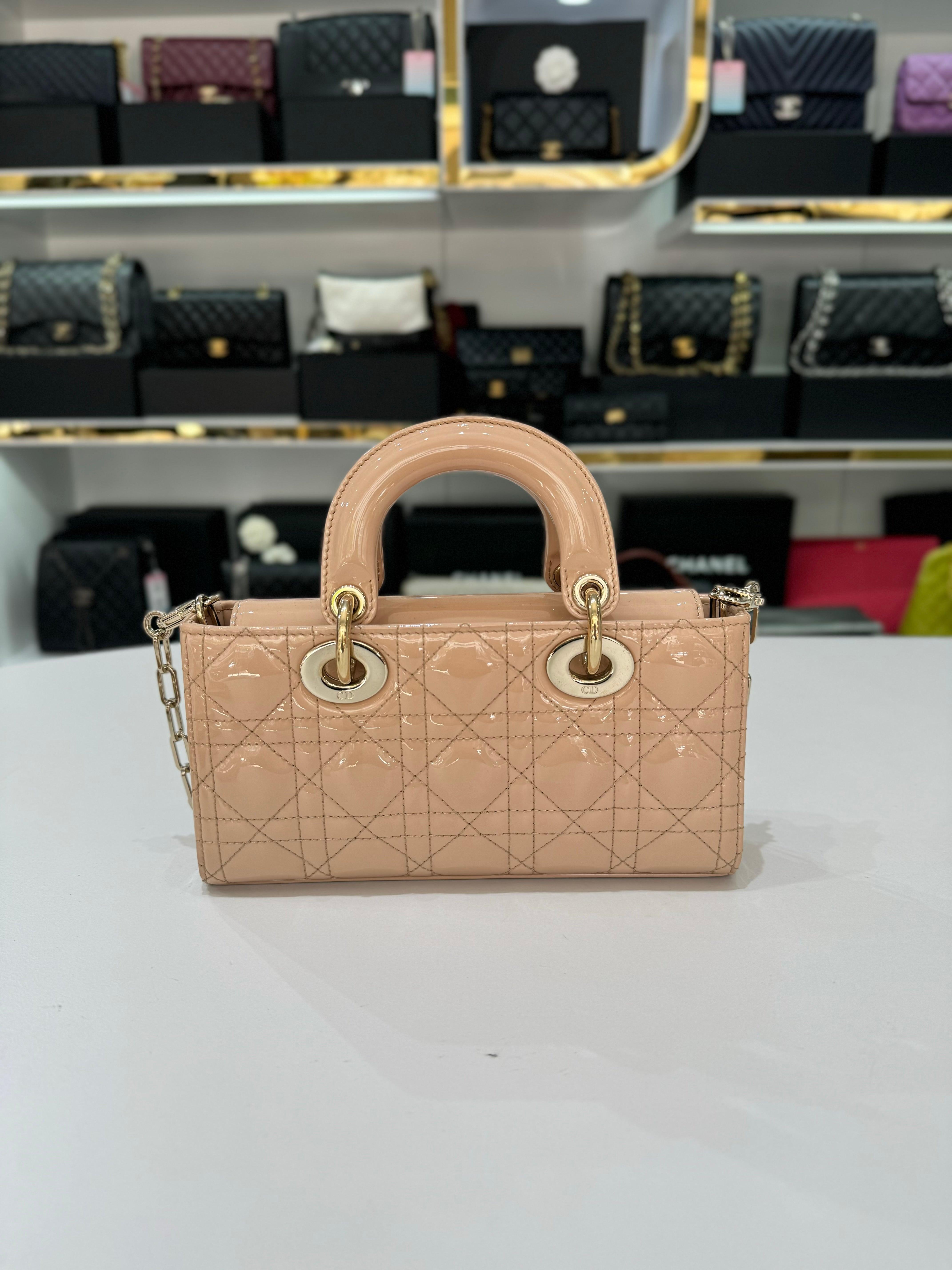 DIOR &nbsp;Small Lady D-Joy Biscuit Cannage Lambskin Bag - Reeluxs 