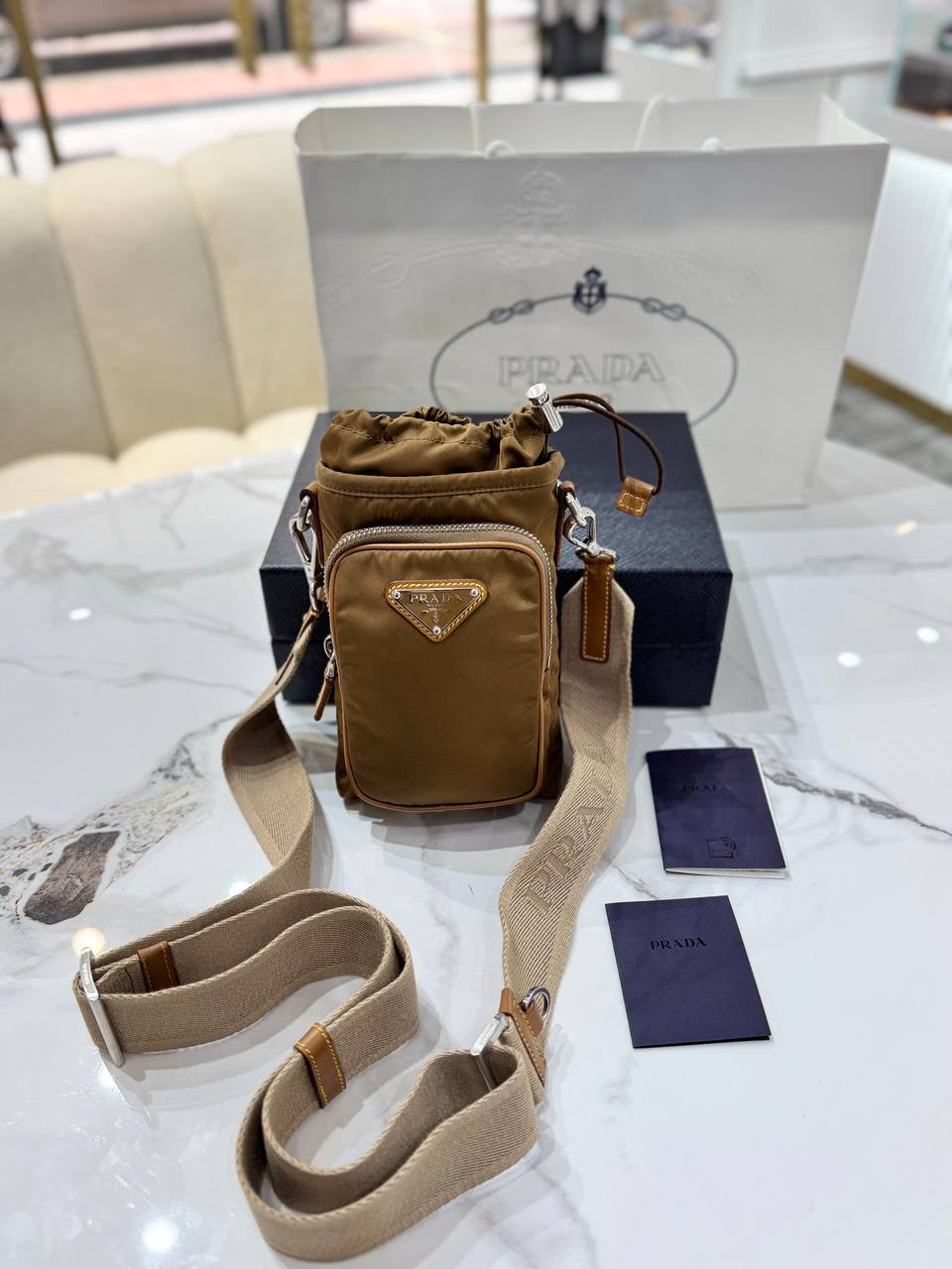 Prada Mini Collection FULL SET PRADA Re-Nylon Mini Pouch Bag – Reeluxs