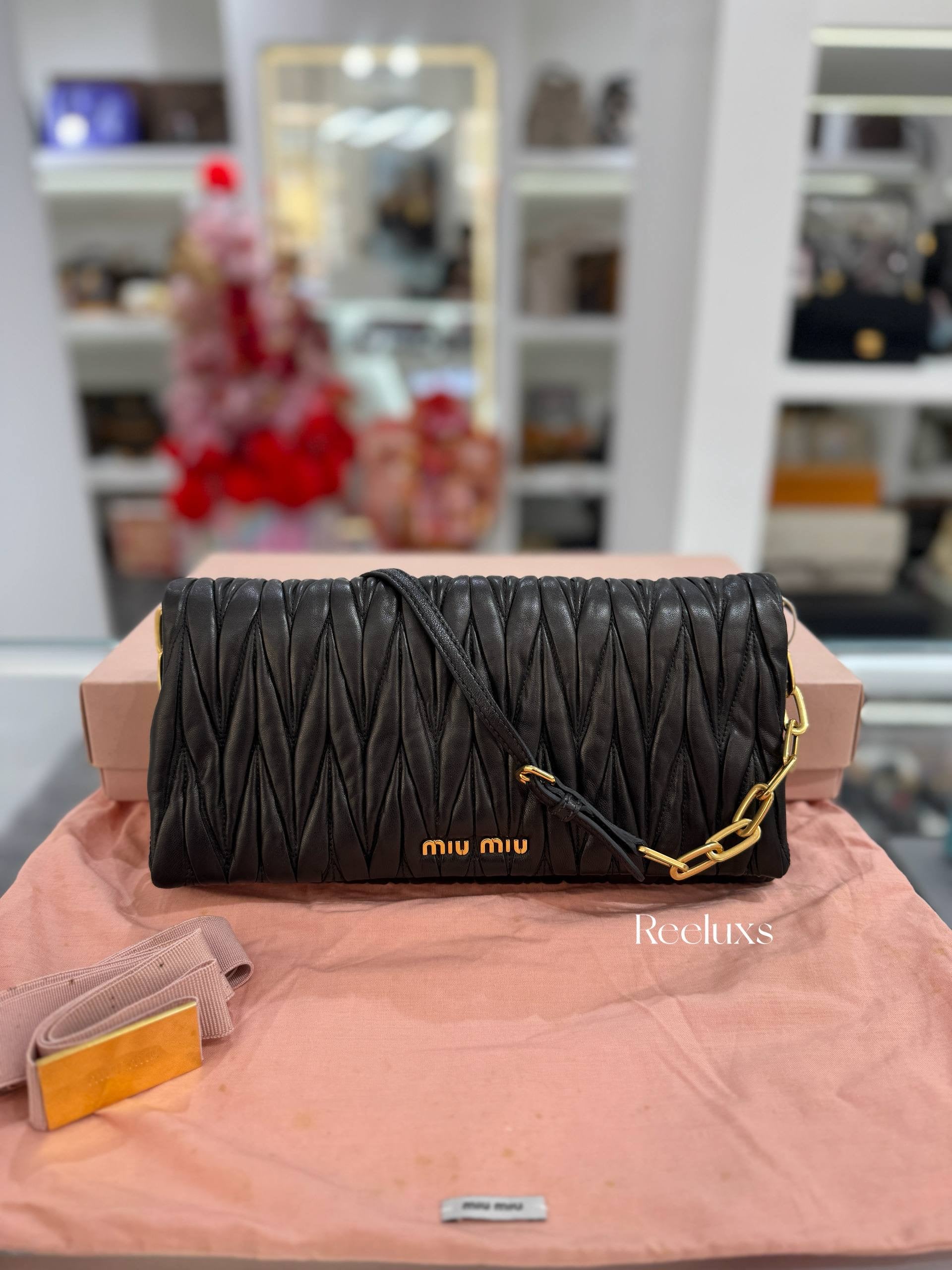 MIU MIU Matelasse Nappa Leather