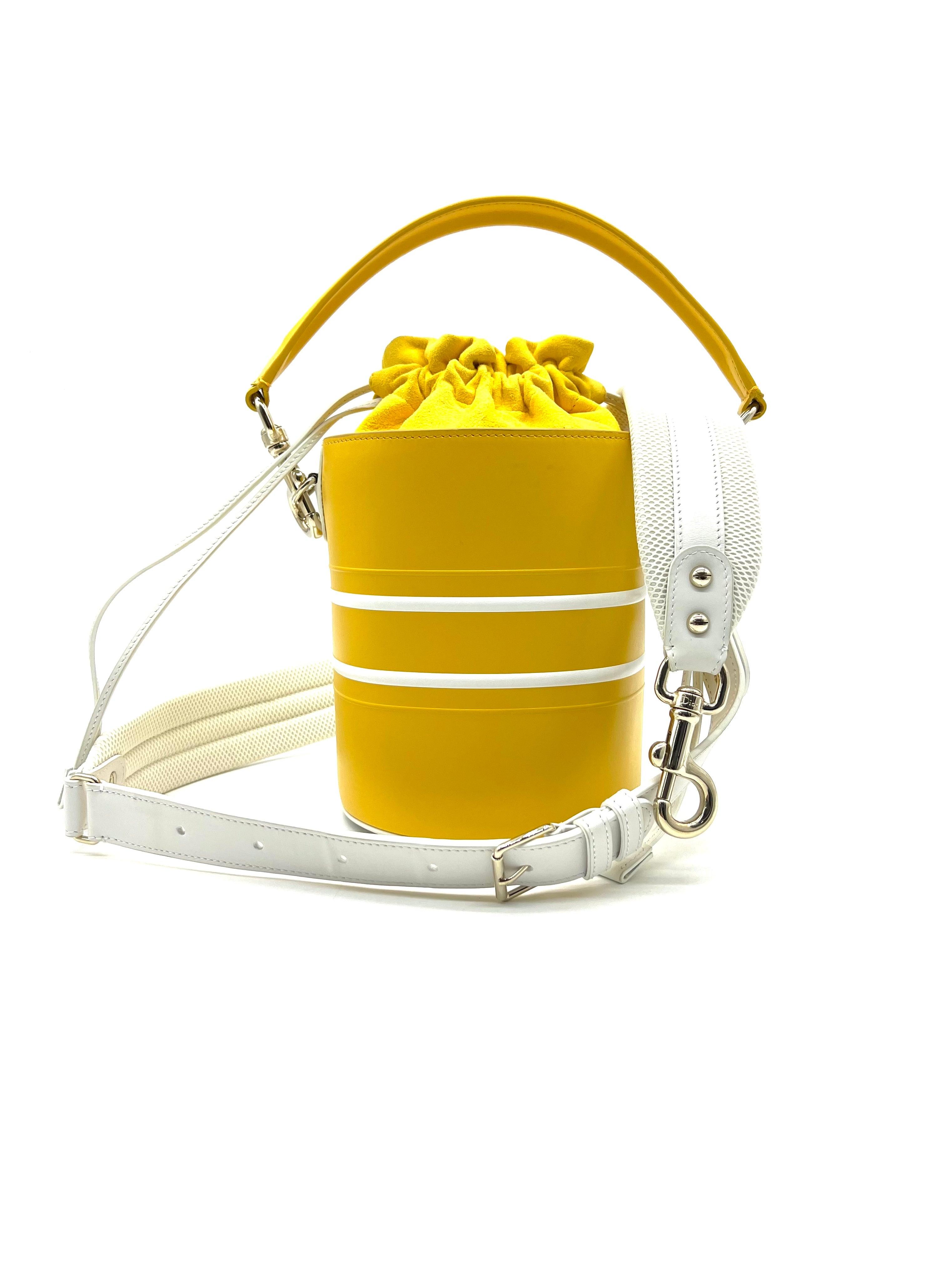 Dior - Small Vibe Bucket Bag Yellow Smooth Calfskin - Women - Reeluxs 