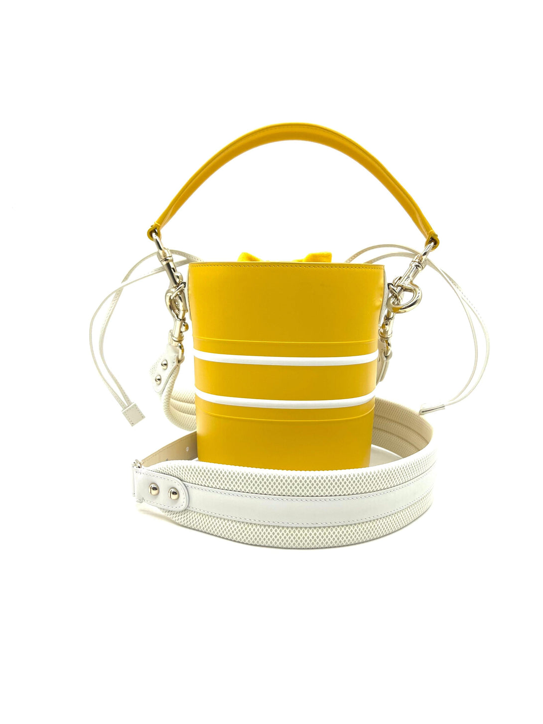 Dior - Small Vibe Bucket Bag Yellow Smooth Calfskin - Women - Reeluxs 