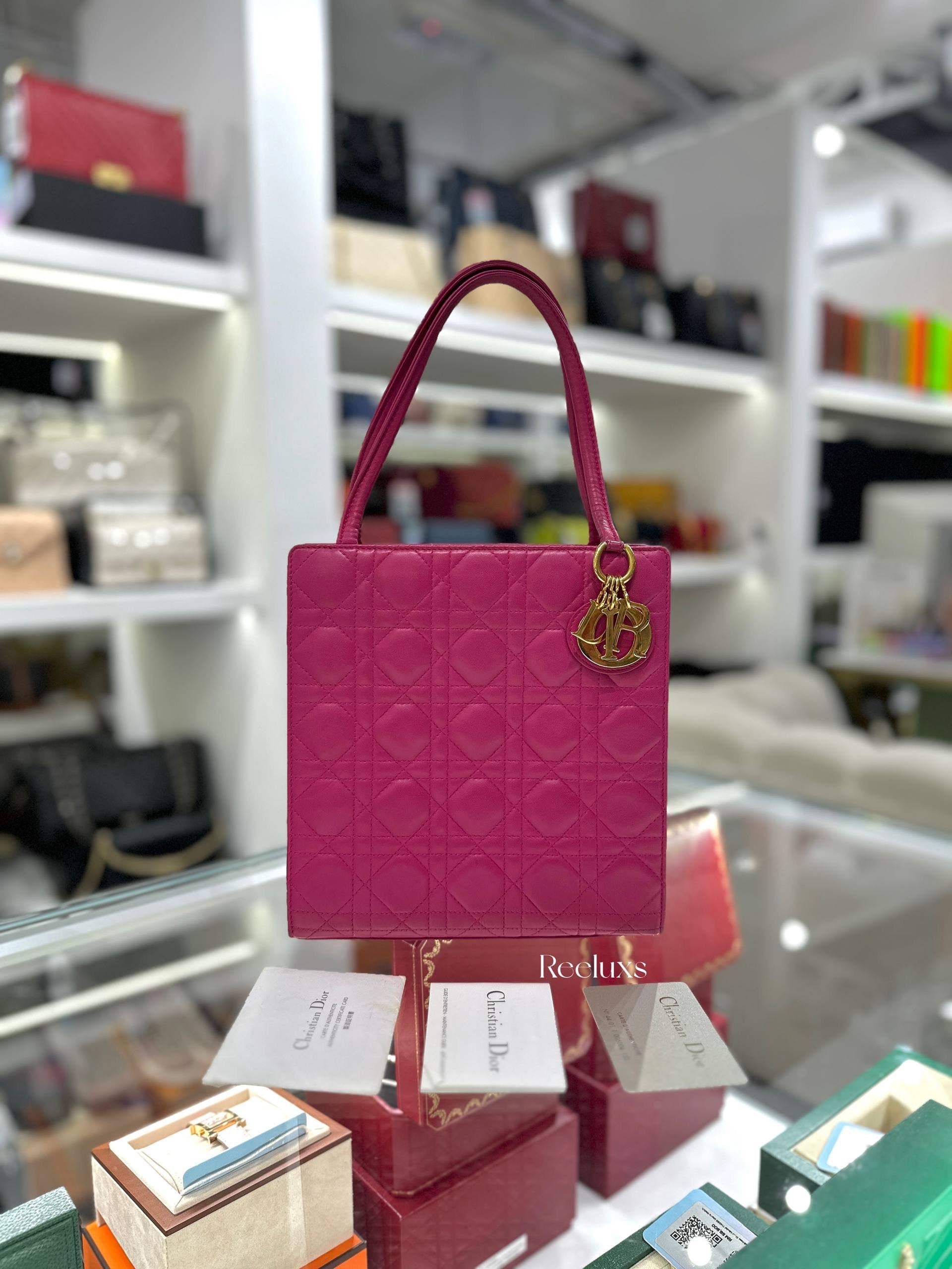 Lady DIOR Pink Quilted Shoulder Bag