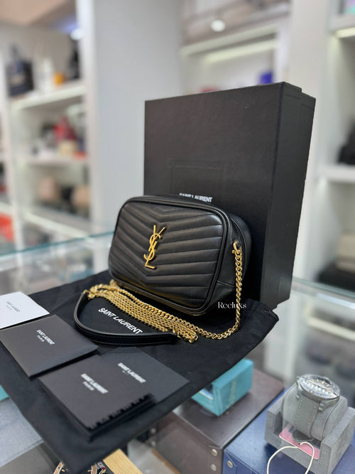 YSL SAINT LAURENT Mini Lou Camera Bag In Quilted Leather