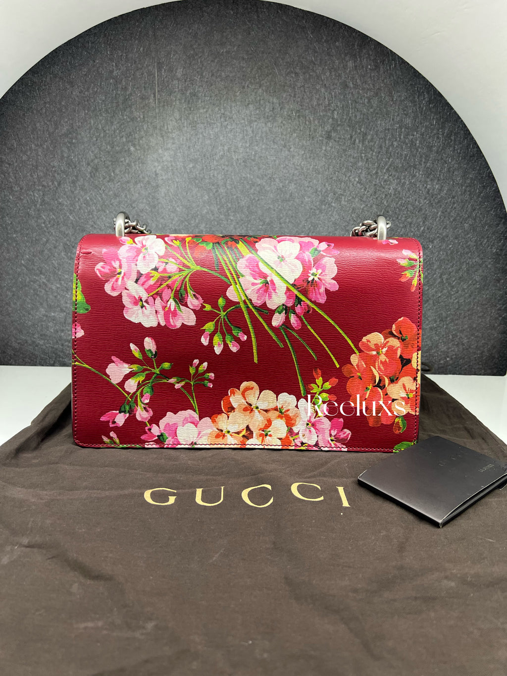 GUCCI Dionysus Blooms Red Leather Shoulder Bag