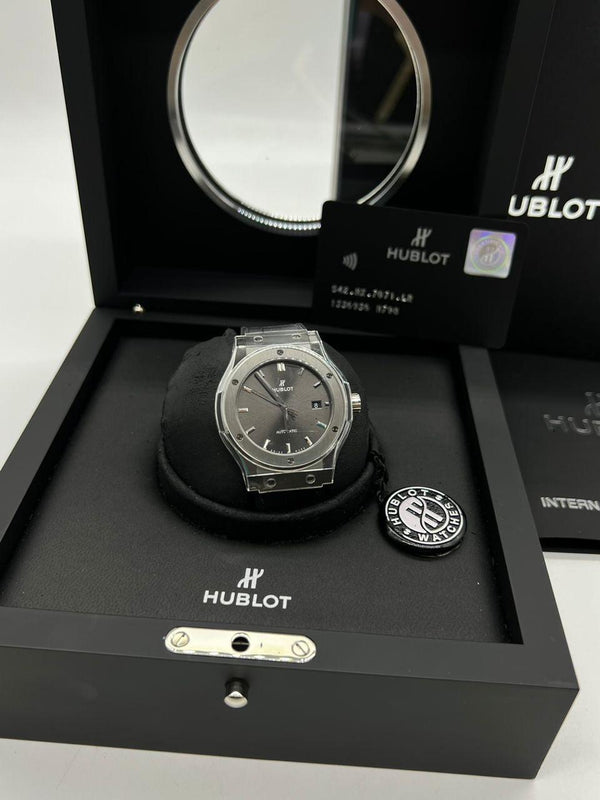 HUBLOT Classic Fusion Racing 42mm Automatic Date Titanium Grey Dial 542.NX.7071.LR MEN WATCH - Reeluxs 