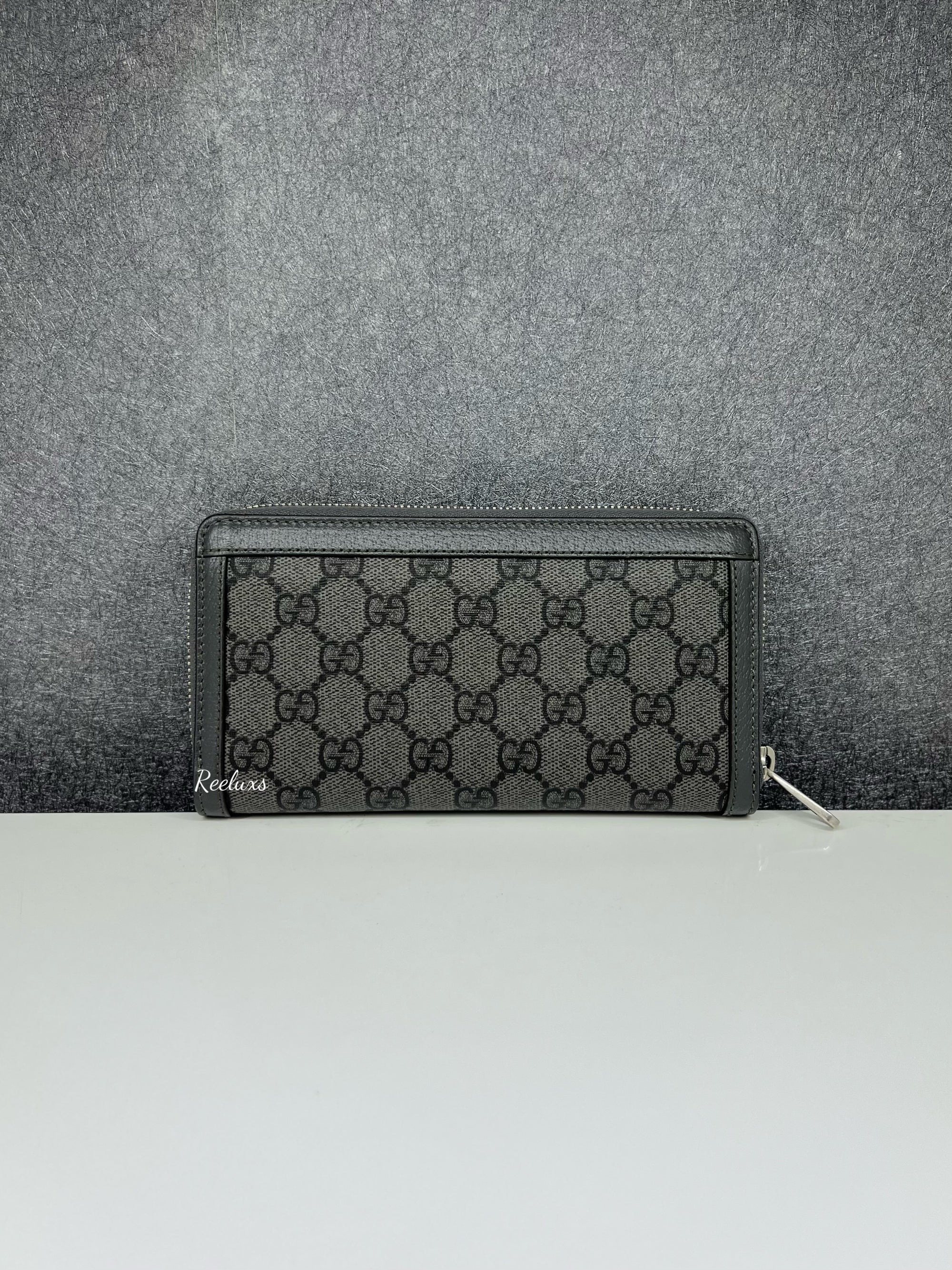 GUCCI Unisex Leather Logo Long Wallet