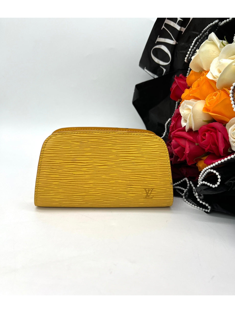 LOUIS VUITTON Dauphine Pouch Small Yellow Leather - Reeluxs 