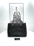 CHANEL Caviar Skin Matelasse Chain Shoulder Bag Black - Reeluxs 