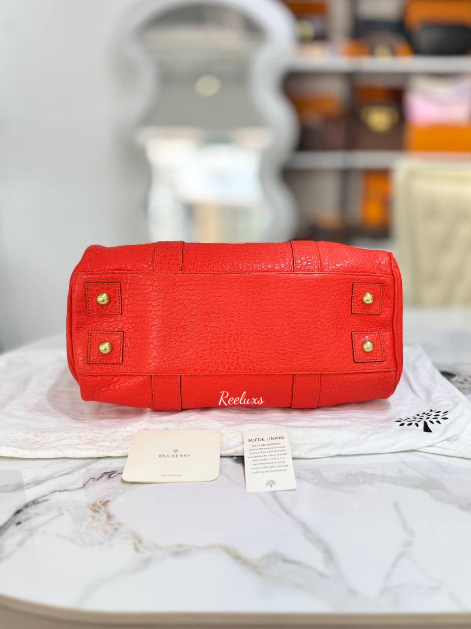 MULBERRY Red Leather bayswater Satchel Handbag