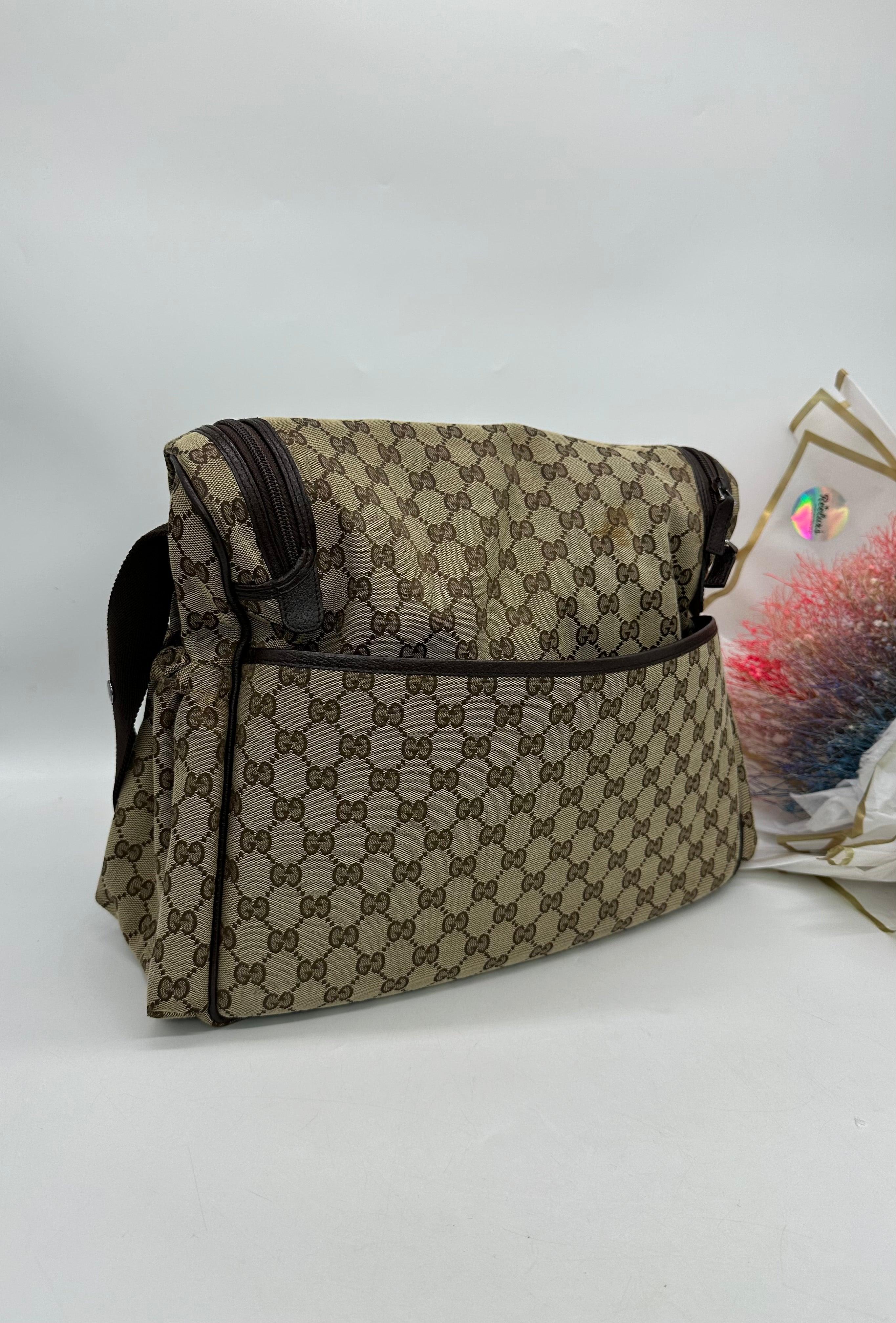 GUCCI Monogram Diaper Bag - Reeluxs 