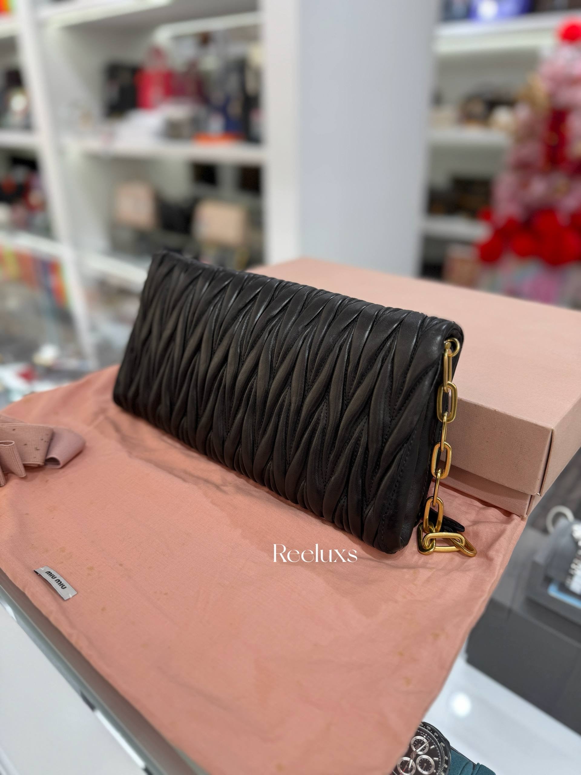 MIU MIU Matelasse Nappa Leather