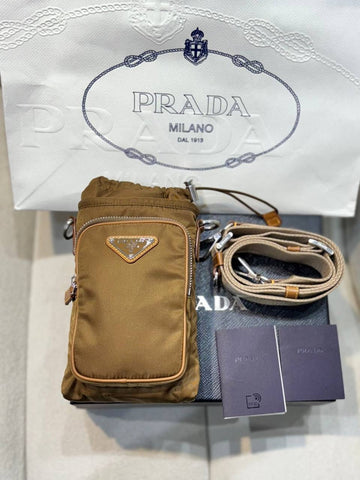 FULL SET PRADA Re-Nylon Mini Pouch Bag