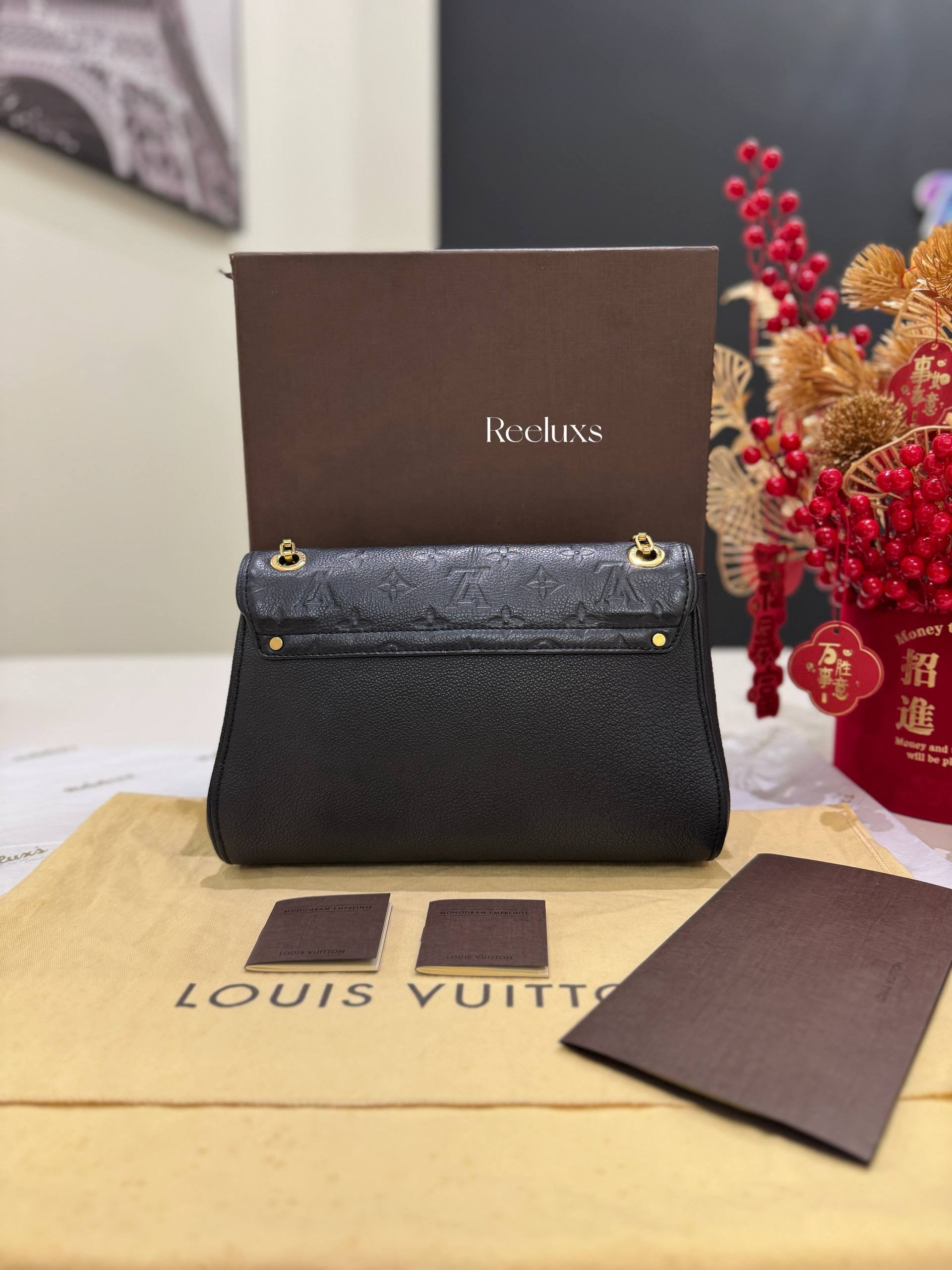 LOUIS VUITTON Saint Germain Pm Monogram Empreinte Leather Shoulder Bag